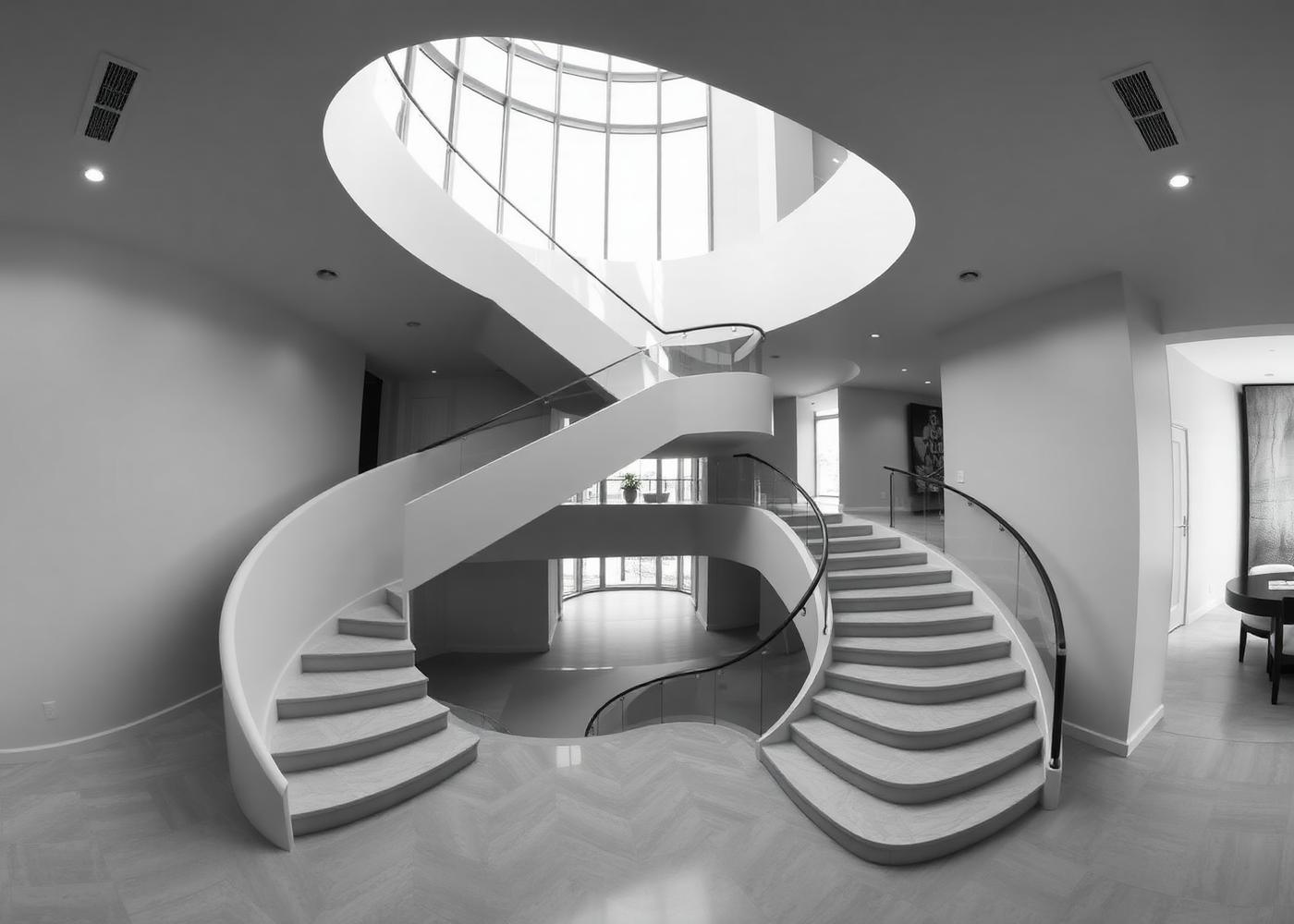 360 tour of stairwell atrium